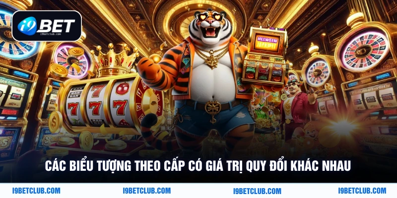 Các biểu tượng theo cấp có giá trị quy đổi khác nhau